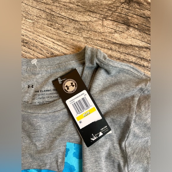 UNDER ARMOUR Womens Sportstyle Graphic T-SHIRT GREY /BLUE  Size MEDIUM NWT #96 - Picture 11 of 11